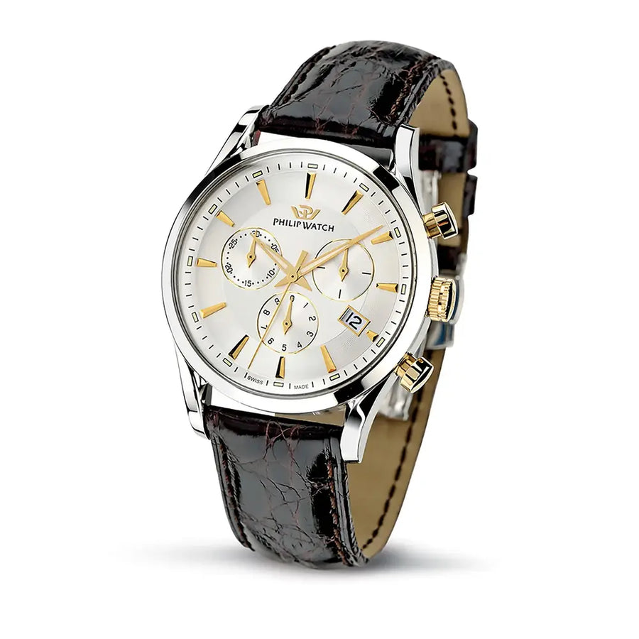 Philip Watch Sunray Men's Watch – White Dial, Stainless Steel, 39 mm – view 3