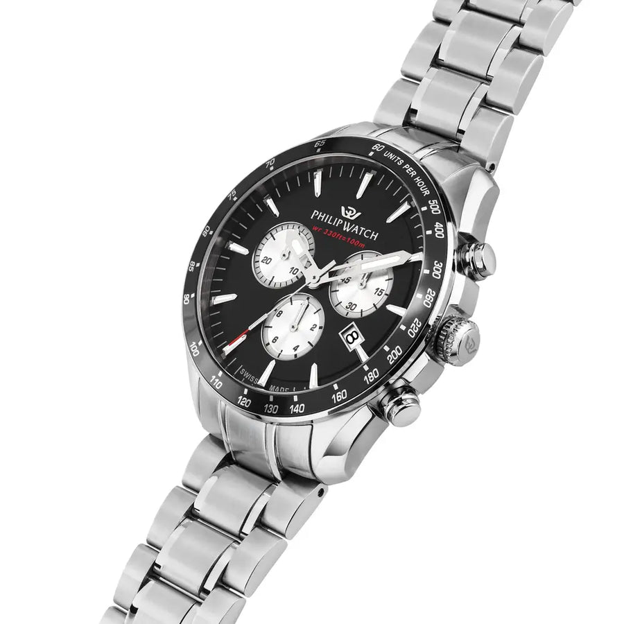 Philip Watch Blaze Men's Watch – Black Dial, Stainless Steel, 42 mm – view 2