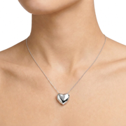 Woman Bold Trendy Heart Steel Necklace