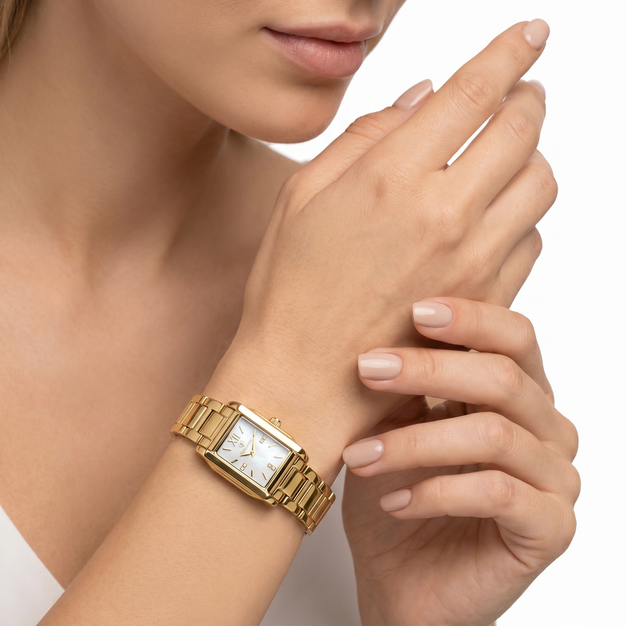 D'Amante Square Women's Watch – White Dial, 26.8×33.8 mm – view 2