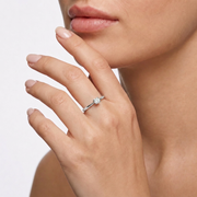 9K White Gold Ring – Diamond – view 2