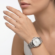D'Amante Faceted Women's Watch – White Guilloche' Dial, 37 mm – view 2