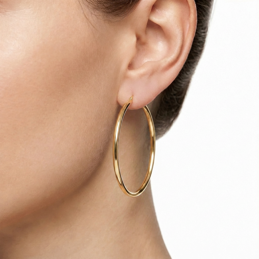Woman Creole Gold Anniversary 9K Earrings