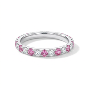 Sterling Silver Aurora Ring – Pink CZ – view 2