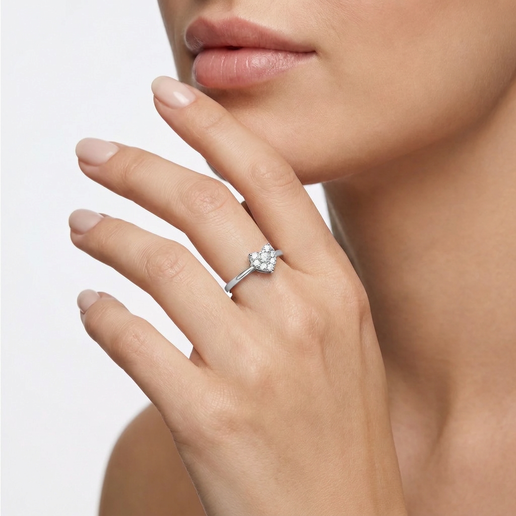 18K White Gold Lady Diamonds Ring – Diamond – view 4