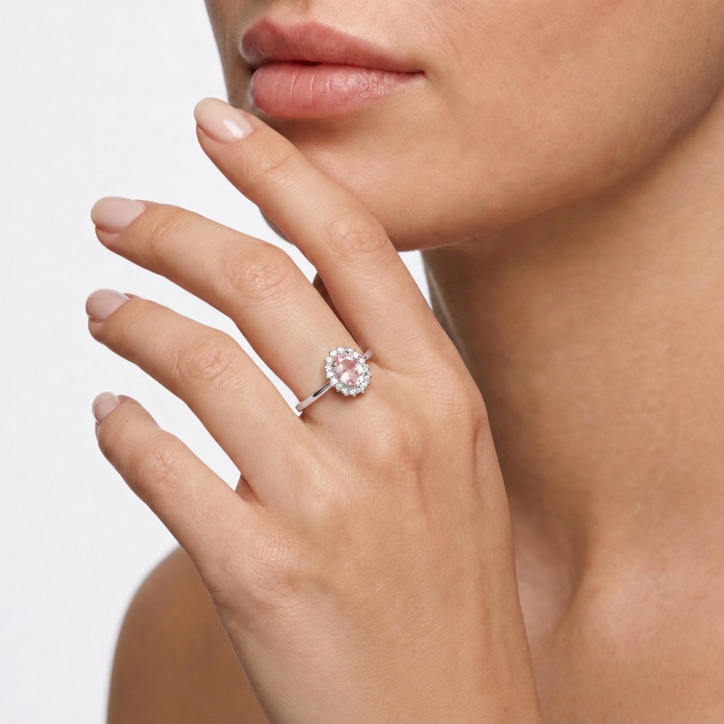 Sterling Silver Princess Ring – CZ – view 4