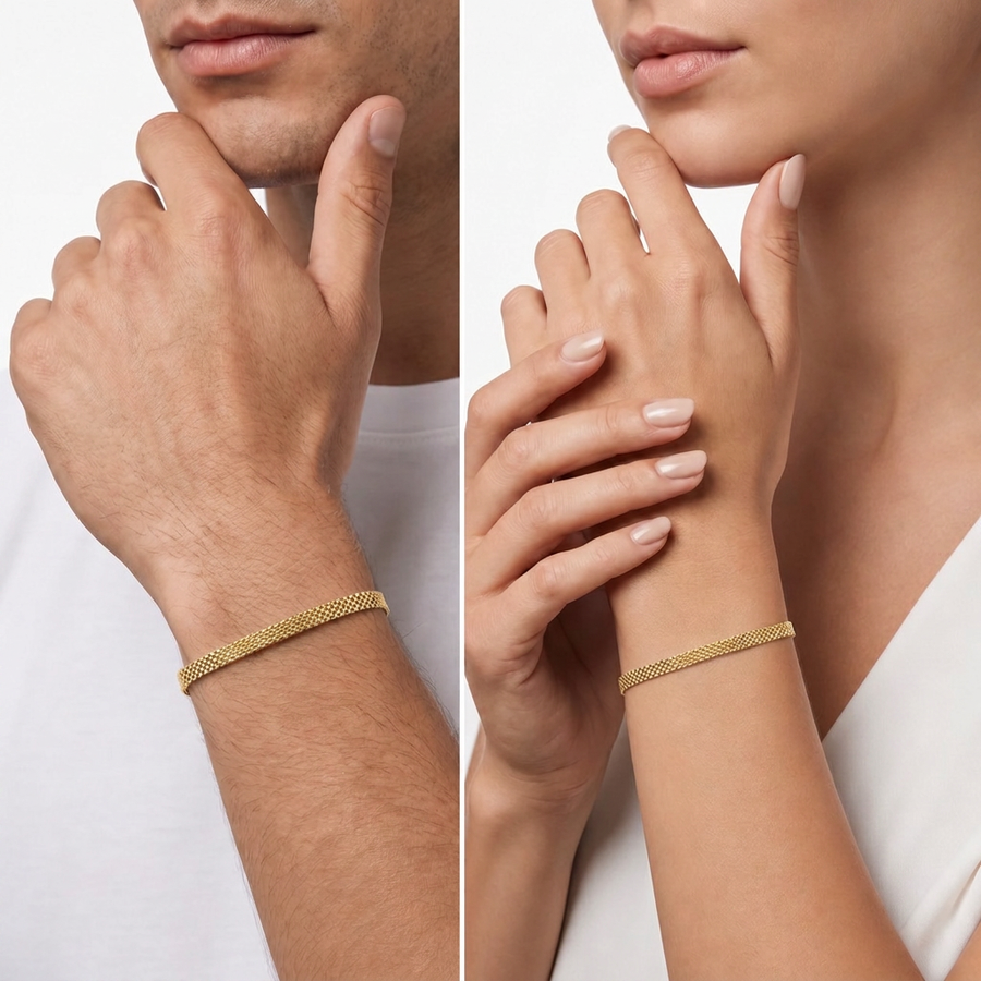 Unisex Intreccio Bold Silver 925 Bracelet