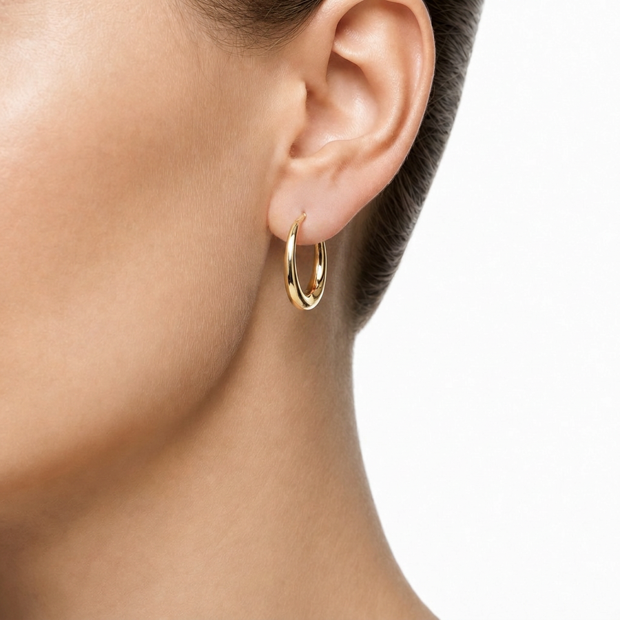 Woman Gold Bold Gold Anniversary 9K Earrings