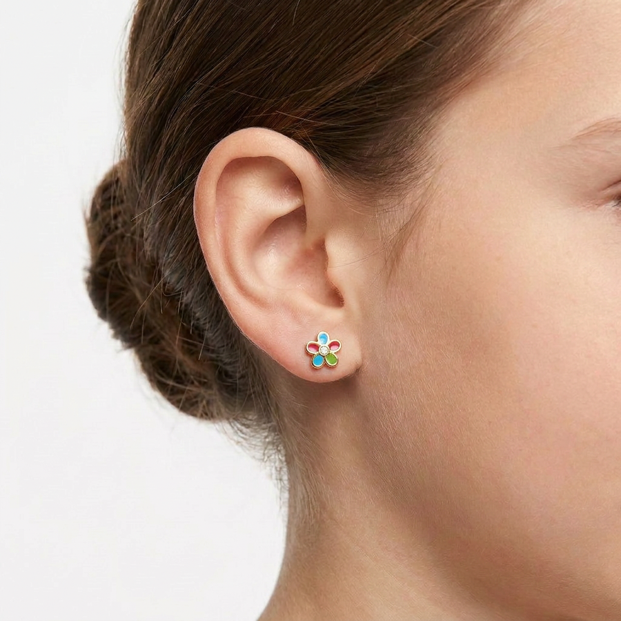 Kids B-Baby Gold Anniversary 9K Earrings