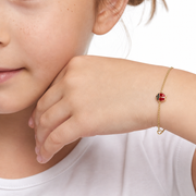 Kids B-Baby Gold Lady Bug 9K Bracelet