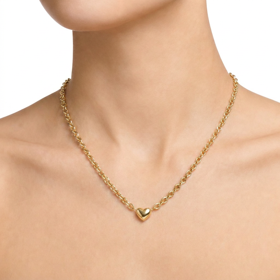 Woman Bold Trendy Steel Necklace