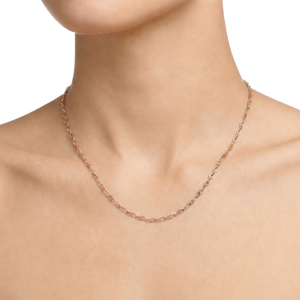 Woman Rolo Gold 9K Chain