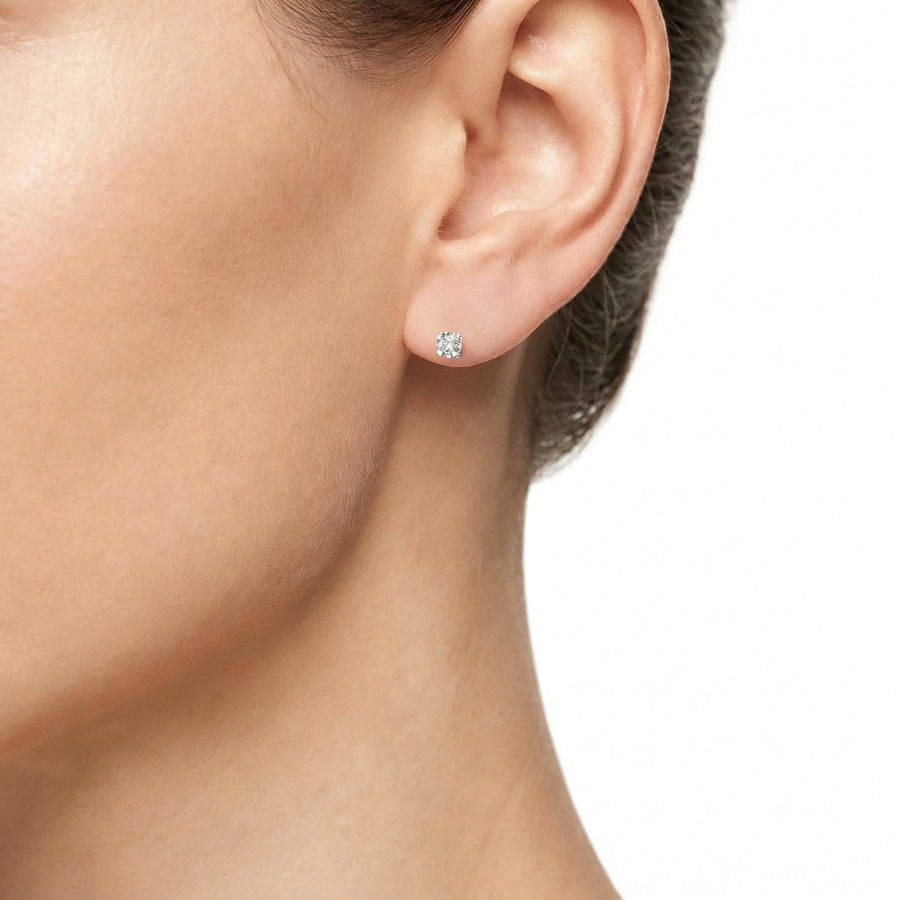 Woman Love Diamond Diamonds 18K Earrings