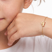 Kids B-Baby Gold Train 18K Bracelet