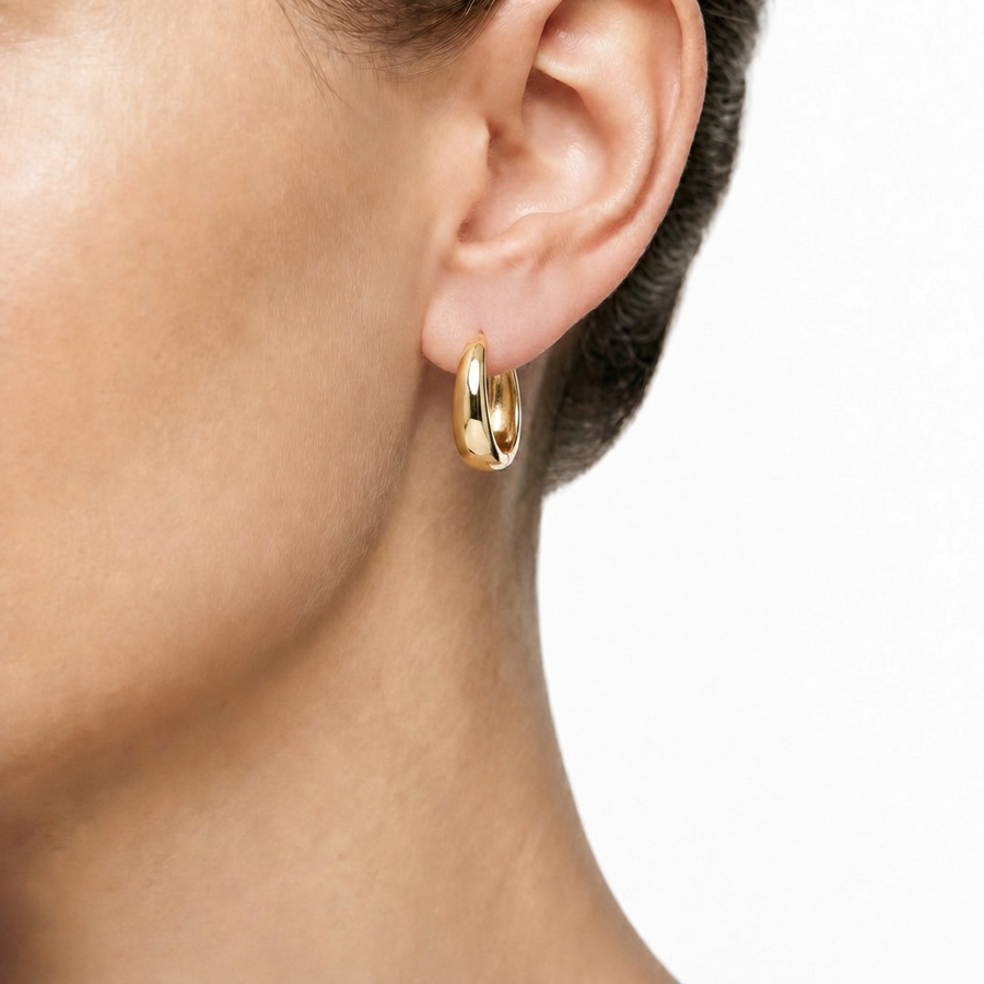 Woman Gold Bold Gold Anniversary 9K Earrings